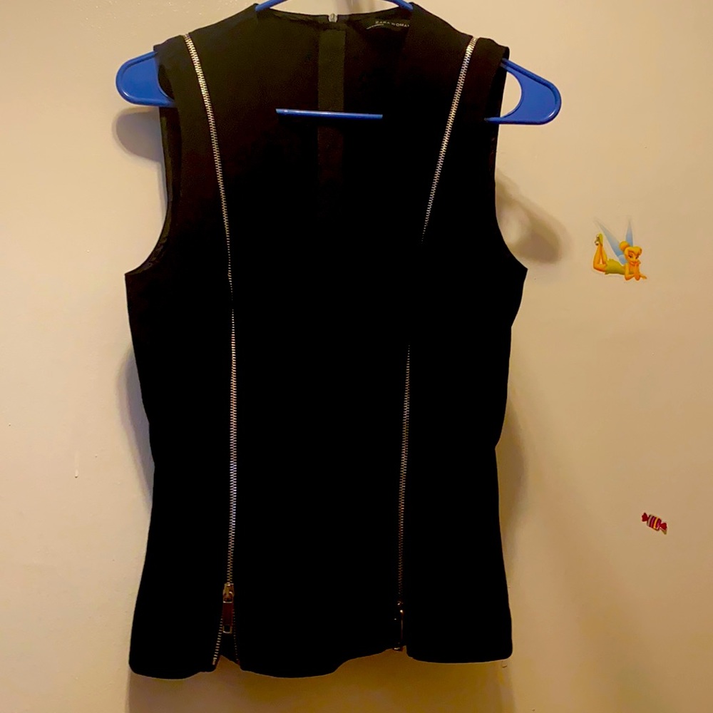 Zara Top with silver zippers